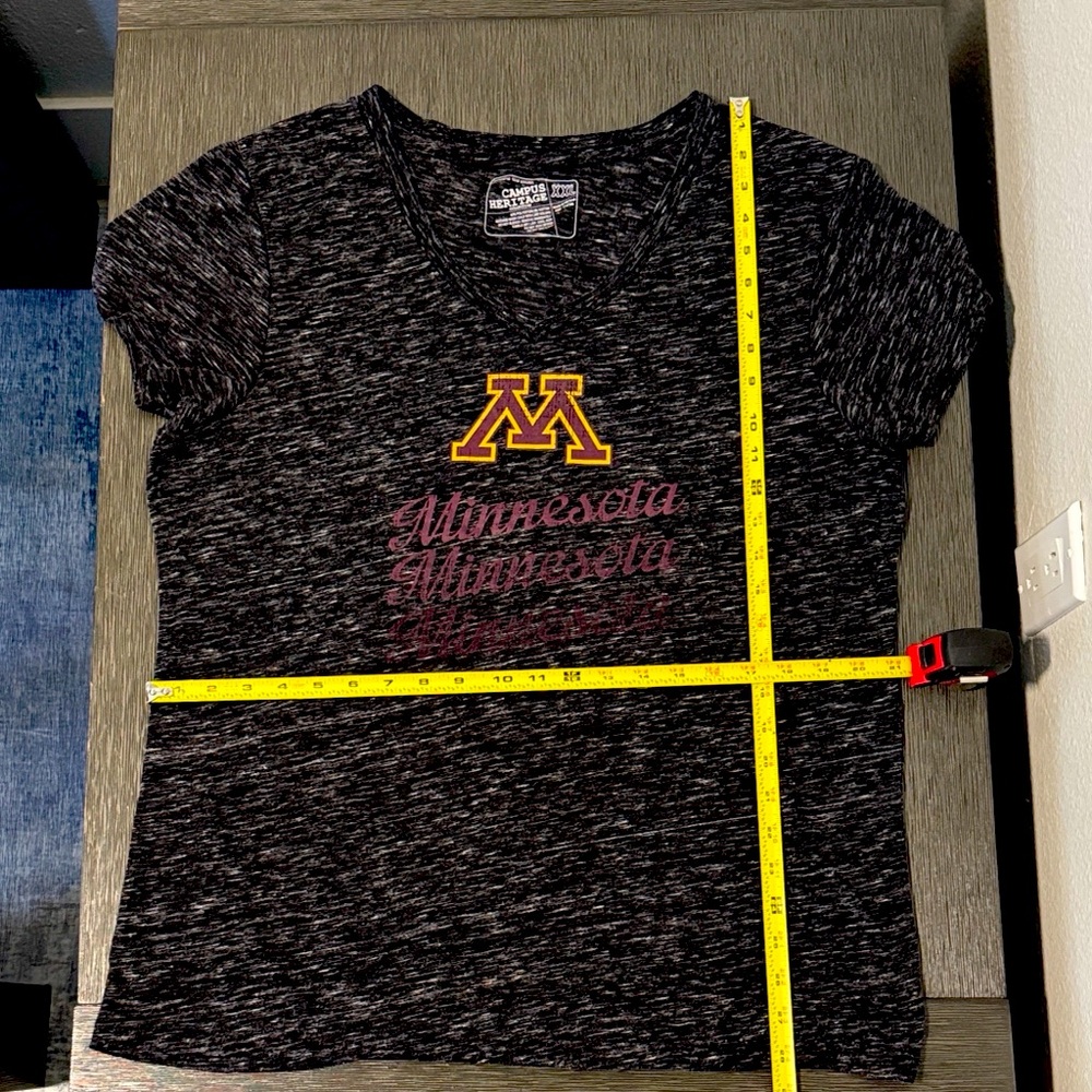 Campus Heritage Black and Gold Minnesota Tee